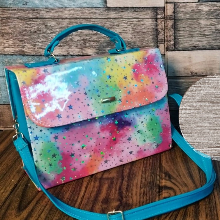 Consuelo Light Blue Tie Dye And Stars Bag
